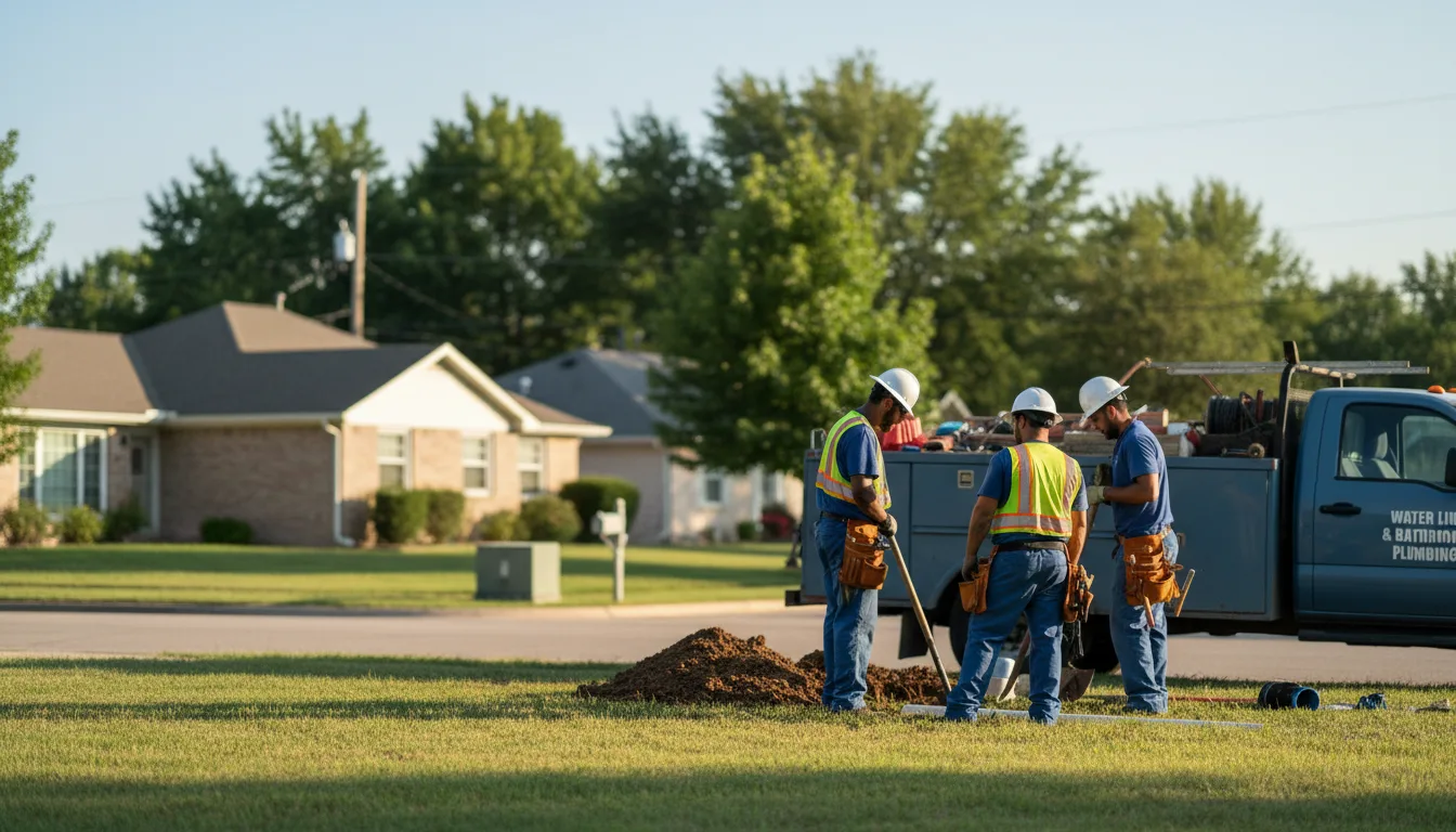 Residential water line and bathroom plumbing service in Moorefield, KY
